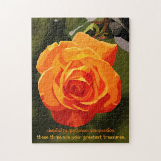 Drei Schätze Taoismus-Blumen-Puzzlespiel Puzzle