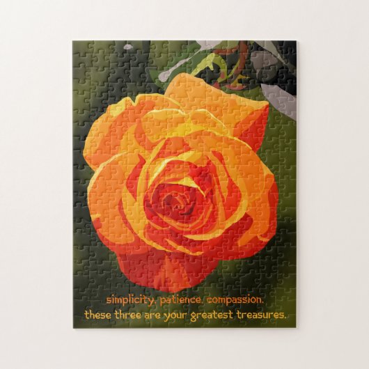 Drei Schätze Taoismus-Blumen-Puzzlespiel Puzzle (Vertikal)