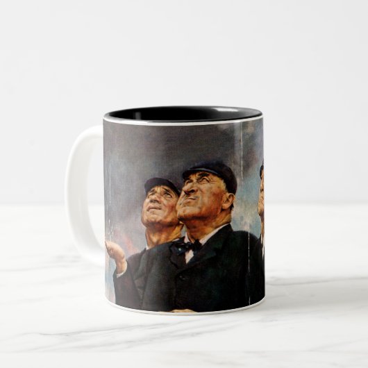 Drei Schiedsrichter Zweifarbige Tasse (Vorderseite Links)