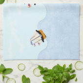 Drei Schiffe, die auf dem Schiff fahren Geschirrtuch (Gefaltet)