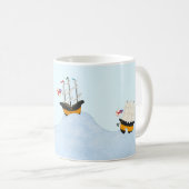 Drei Schiffe, die auf dem Schiff fahren Kaffeetasse (VorderseiteRechts)