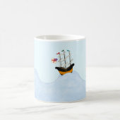 Drei Schiffe, die auf dem Schiff fahren Kaffeetasse (Mittel)