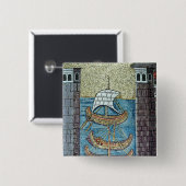 Drei Schiffe, die den Hafen von Ravenna kommen Button (Vorne & Hinten)