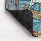 Drei Schiffe, die den Hafen von Ravenna kommen Mousepad (Ecke)