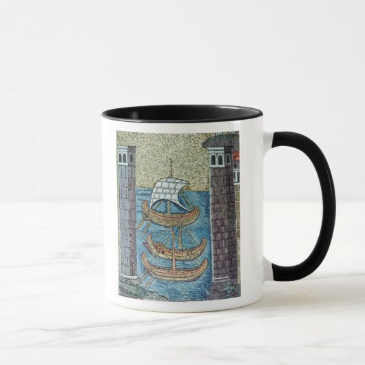 Drei Schiffe, die den Hafen von Ravenna kommen Tasse (Rechts)
