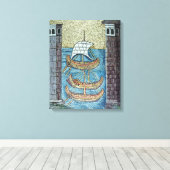 Drei Schiffe in den Hafen von Ravenna Leinwanddruck (Insitu (Holzboden))