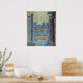 Drei Schiffe in den Hafen von Ravenna Poster (Küche)