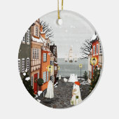 Drei Schiffe Keramik Ornament (Links)