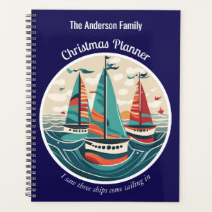 Drei Schiffe Nautisch Festlich Elegant Weihnachten Planer