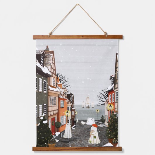 Drei Schiffe Wandteppich Mit Holzrahmen (Vorderseite)