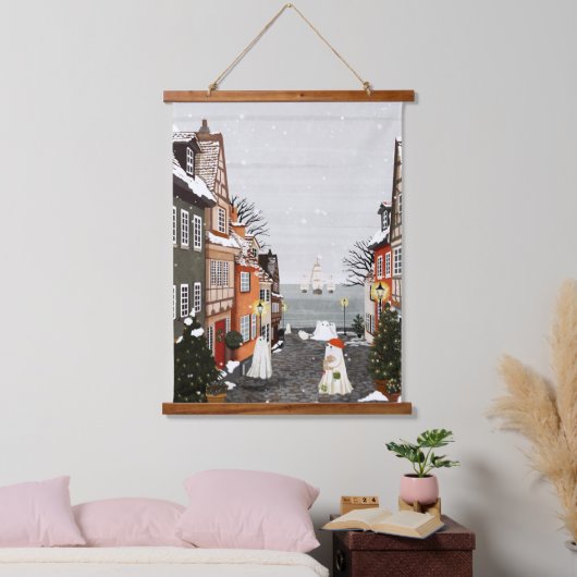 Drei Schiffe Wandteppich Mit Holzrahmen (Schlafzimmer)