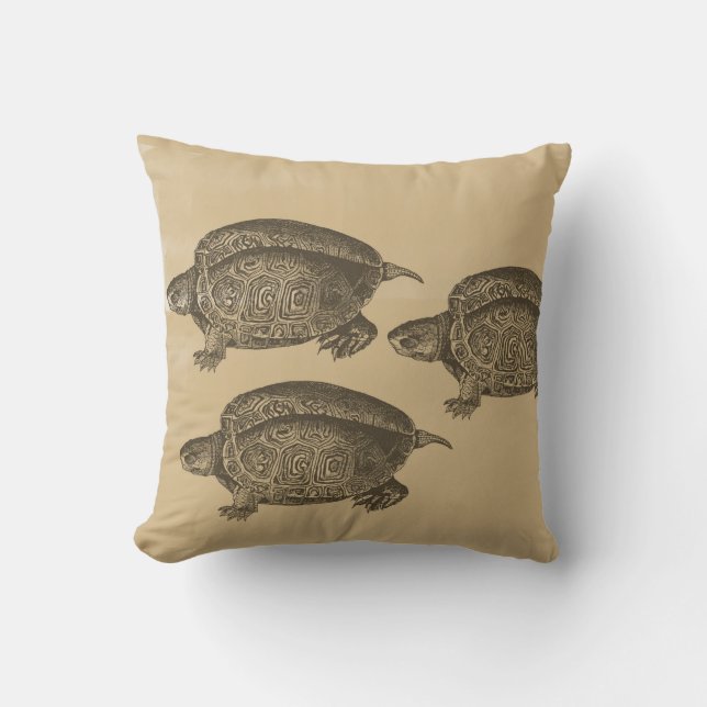 Drei Schildkröten Kissen (Vorderseite)
