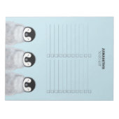 Drei Schlafsäckchen für Baby Notizblock (Vorderseite)