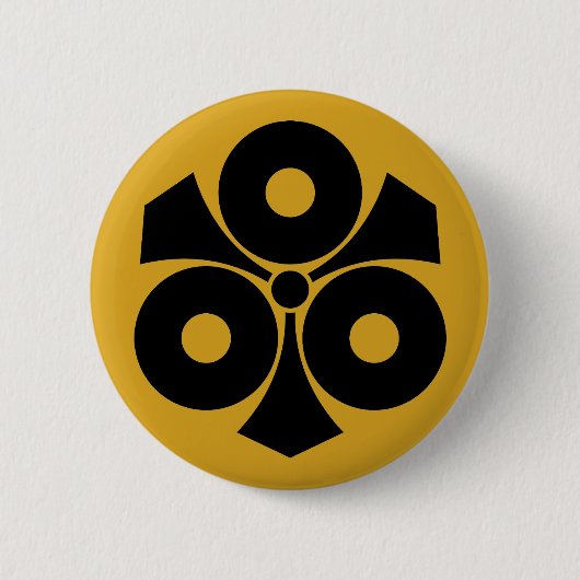 Drei Schlangenaugen mit Schwertern Button (Vorderseite)