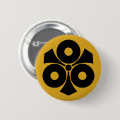 Drei Schlangenaugen mit Schwertern Button (Vorne & Hinten)