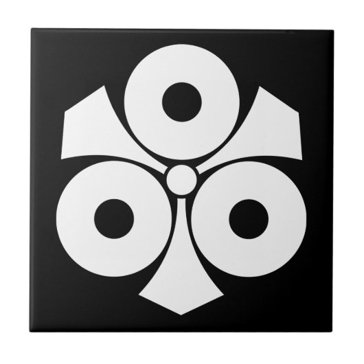Drei Schlangenaugen mit Schwertern Fliese (Vorderseite)