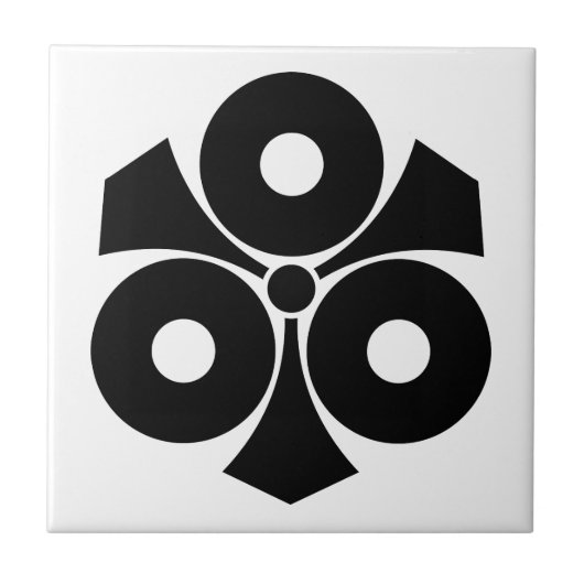 Drei Schlangenaugen mit Schwertern Fliese (Vorderseite)