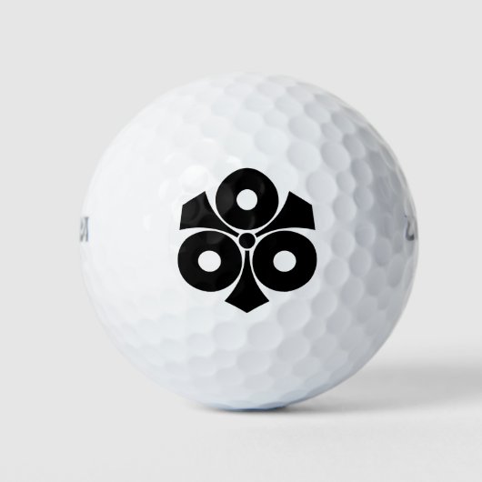 Drei Schlangenaugen mit Schwertern Golfball (Vorderseite)