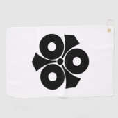 Drei Schlangenaugen mit Schwertern Golfhandtuch (Horizontal)