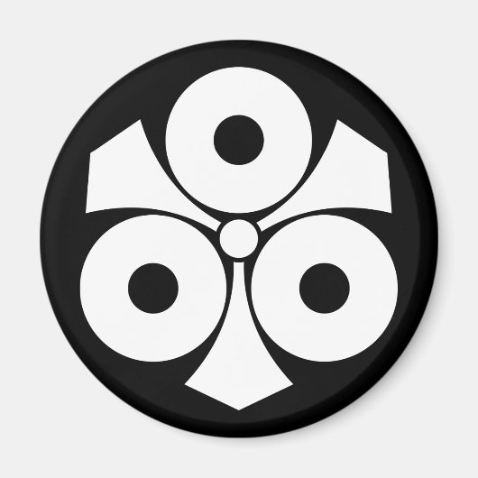Drei Schlangenaugen mit Schwertern Magnet (Vorne)
