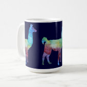 Drei schlanke Colorwashed Lamas Kaffeetasse (Vorderseite Links)