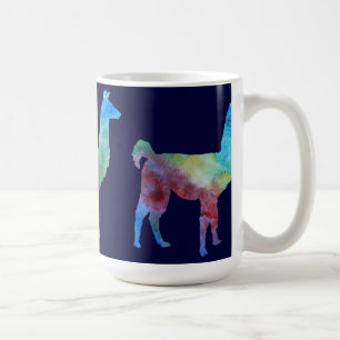 Drei schlanke Colorwashed Lamas Kaffeetasse