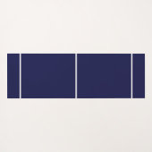 Drei schlanke weiße Streifen dunkelblauer Hintergr Yogamatte (Rückseite (Horizontal))