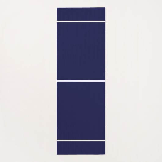 Drei schlanke weiße Streifen dunkelblauer Hintergr Yogamatte (Rückseite)