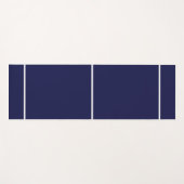 Drei schlanke weiße Streifen dunkelblauer Hintergr Yogamatte (Vorderseite (Horizontal))