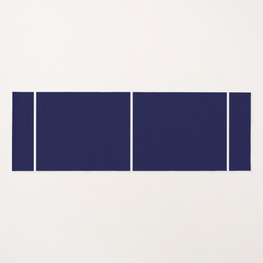 Drei schlanke weiße Streifen dunkelblauer Hintergr Yogamatte (Vorderseite (Horizontal))