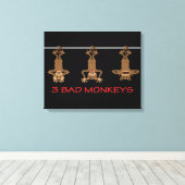 Drei schlechte Affen Leinwanddruck (Insitu (Holzboden))