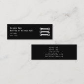 Drei Schlüssel in hellgrauem. Mini Visitenkarte (Vorne/Hinten)