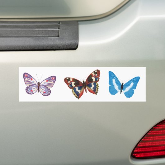 Drei Schmetterlinge Autoaufkleber (Auf Auto)