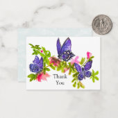 Drei Schmetterlinge danke Karten (Vorderseite/Rückseite Beispiel)