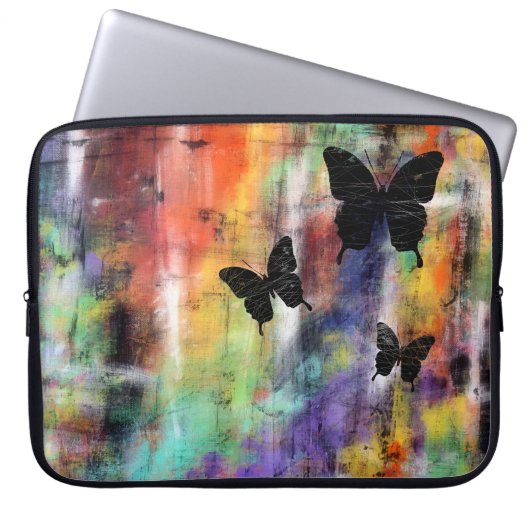 Drei Schmetterlinge Laptopschutzhülle (Vorderseite)