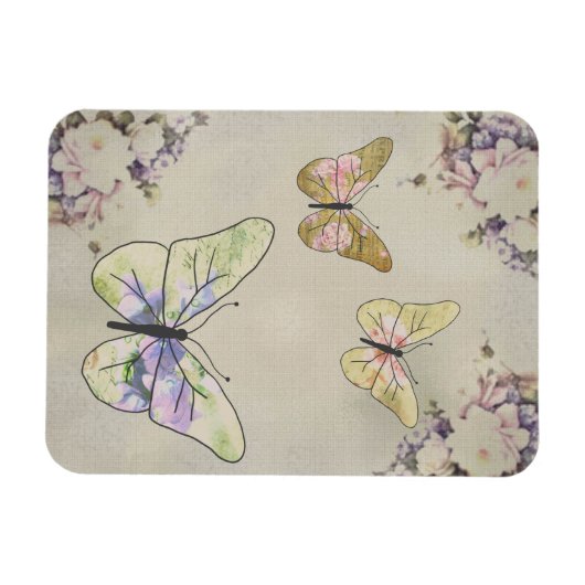 Drei Schmetterlinge Magnet (Horizontal)