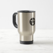 Drei Schmetterlinge mit Mokko Reisebecher (Vorderseite Links)