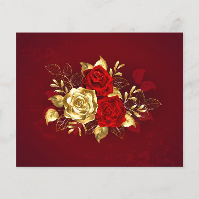 Drei Schmuckstücke Rose (Vorderseite)