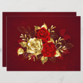 Drei Schmuckstücke Rose Ankündigung (Vorne/Hinten)