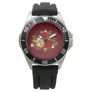 Drei Schmuckstücke Rose Armbanduhr