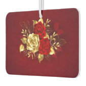 Drei Schmuckstücke Rose Autolufterfrischer (Links)