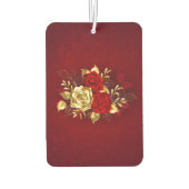 Drei Schmuckstücke Rose Autolufterfrischer (Rückseite)