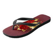 Drei Schmuckstücke Rose Badesandalen (Schrägansicht)