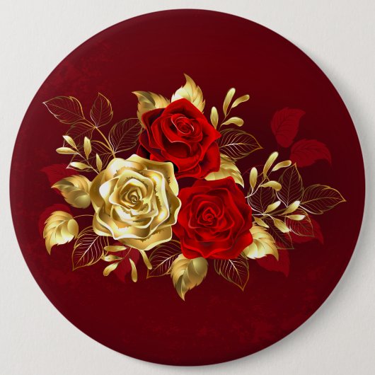 Drei Schmuckstücke Rose Button (Vorderseite)