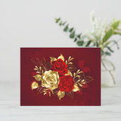 Drei Schmuckstücke Rose Dankeskarte (Stehend Vorderseite)