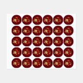 Drei Schmuckstücke Rose Etiketten (Blatt)