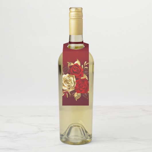 Drei Schmuckstücke Rose Flaschenanhänger (Auf Flasche)