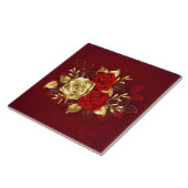 Drei Schmuckstücke Rose Fliese (Seite)