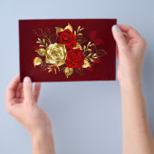 Drei Schmuckstücke Rose Flyer (Handgriff)