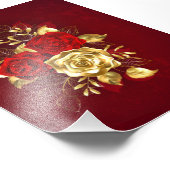 Drei Schmuckstücke Rose Fotodruck (Ecke)